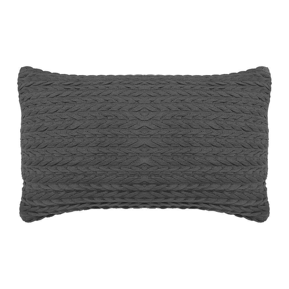 Almofada Decorativa Relevo 35 X 50 - Decortrico Grafite