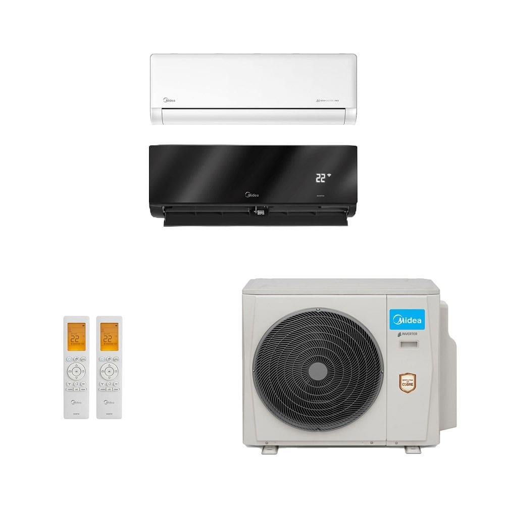 Ar-Condicionado Multi Split Inverter Midea 36.000 (1x Evap HW 9.000 + 1x Evap HW 24.000) Quente/Frio 220V