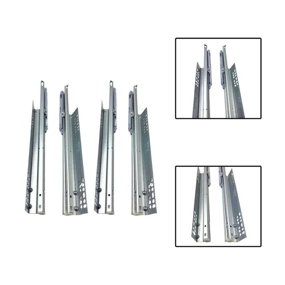 2 Corrediça Telescópica Oculta Invisível Amortecedor 40Cm