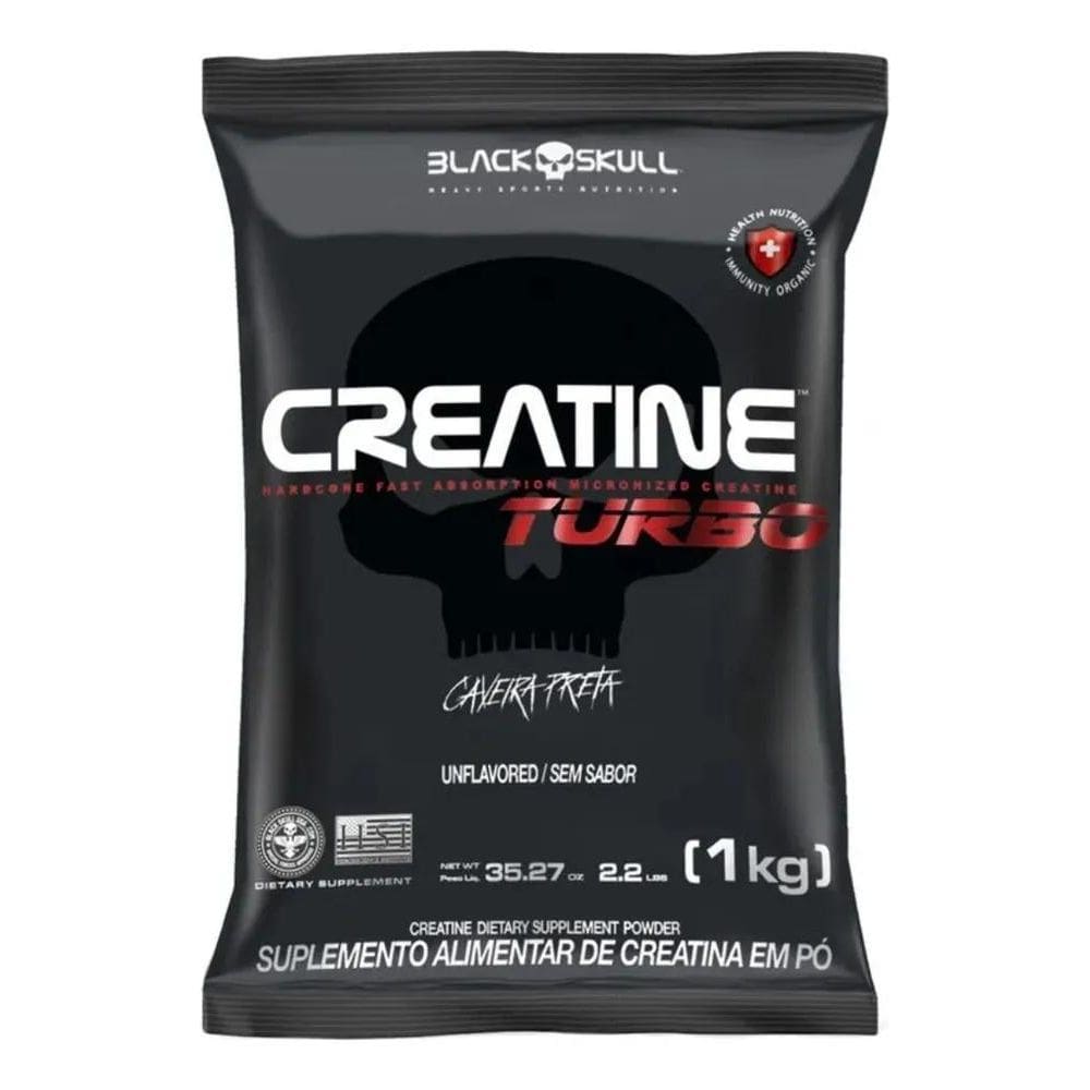 2X Creatina Turbo Refil 1Kg Black Skull