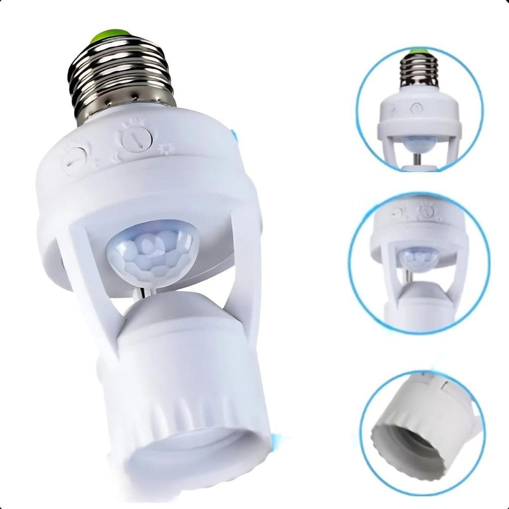 Sensor E27 Com Fotocélula Para Iluminação Sustentável