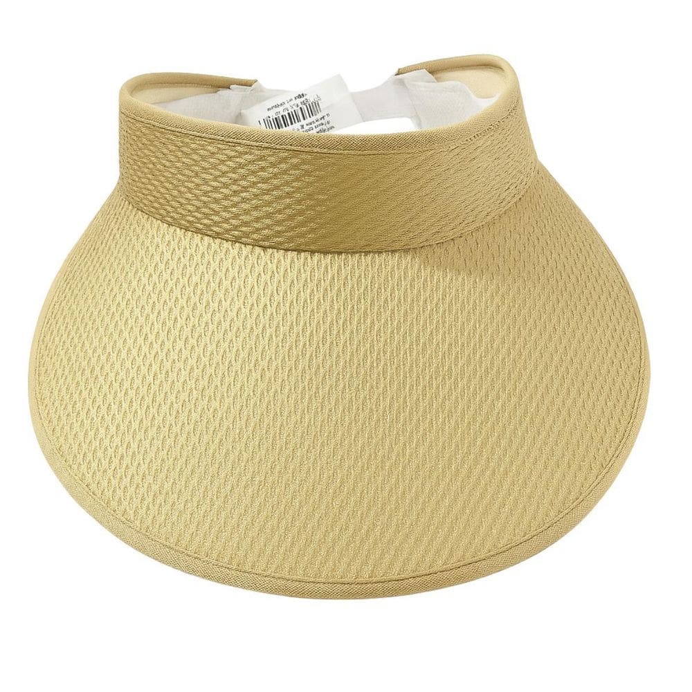 Viseira Feminina Verão Com Elástico Ajustável Marrom Claro