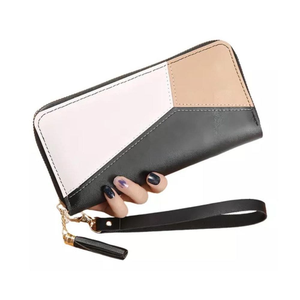 Carteira Feminina Estilosa Grande Com Ziper Porta Cartoes