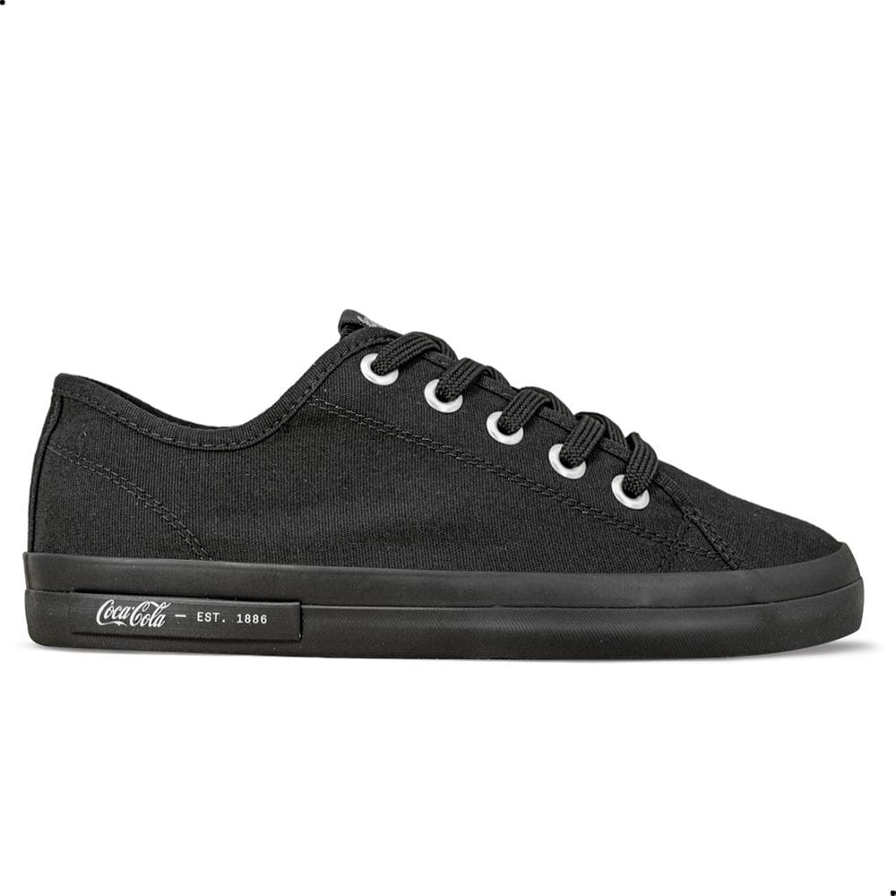 Tênis Coca Cola Plaza Canvas All Black Unissex | Preto