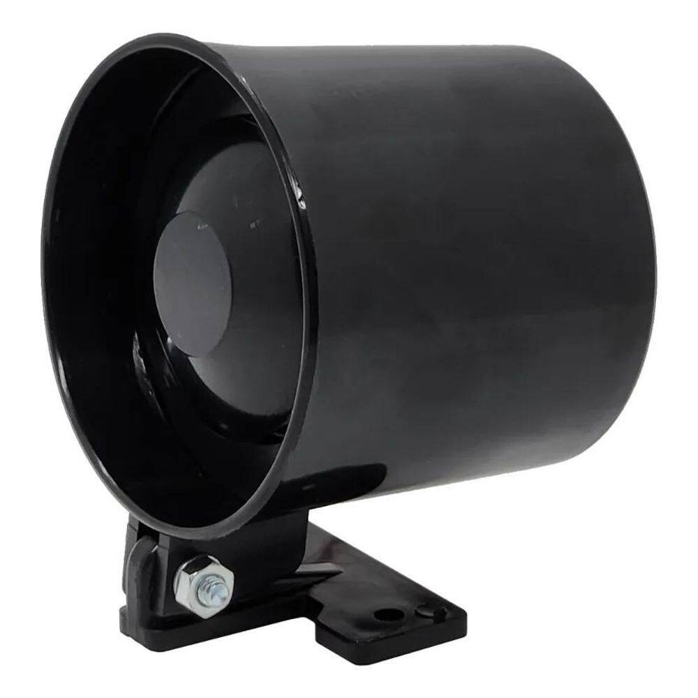 2X Mini Sirene 12V Preta Forte 120Db 1 Tom Para Alarme Incên