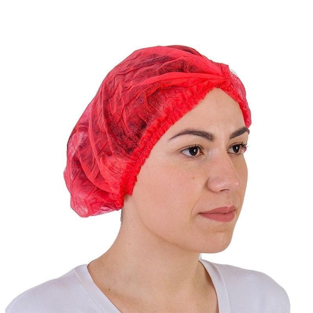 Touca Descartável Tnt C/100Un - Vermelho