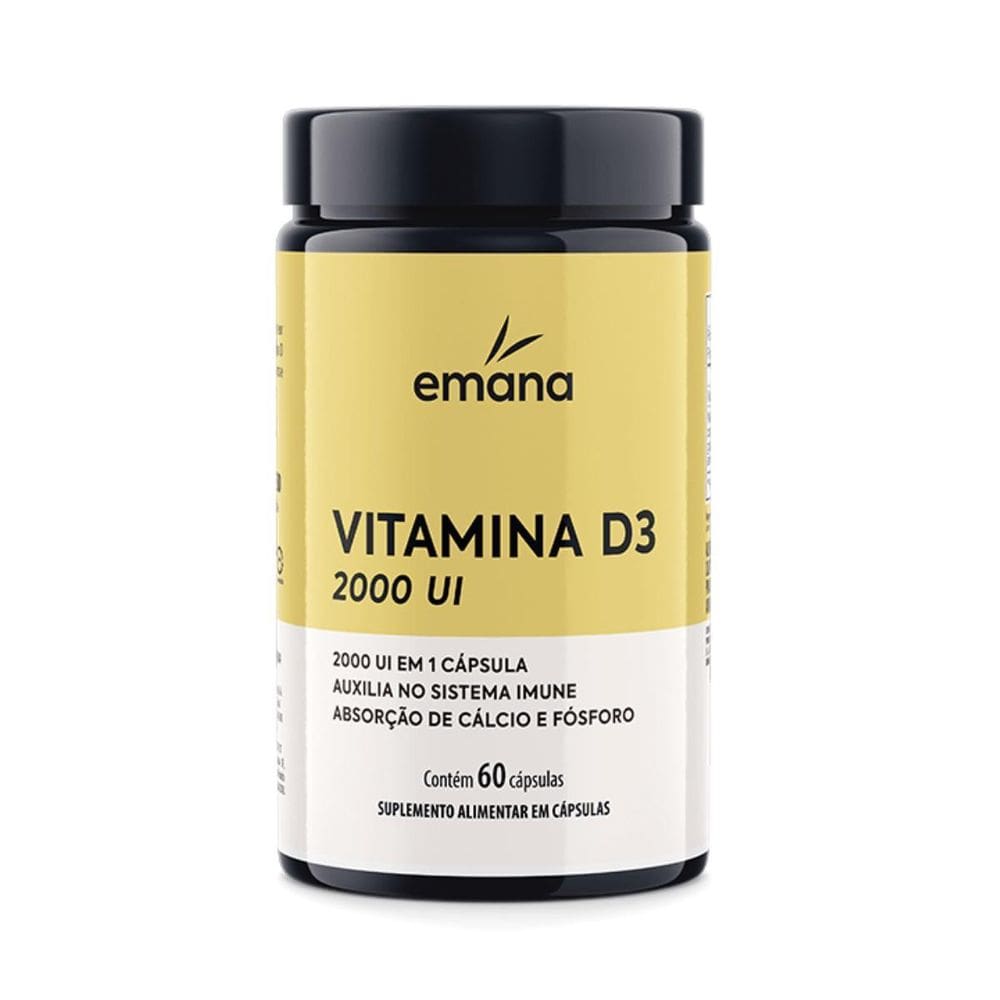 Suplemento Alimentar Vitamina D3 60 Cápsulas Emana