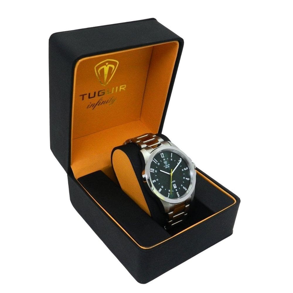Relógio Masc. De Aço Tuguir . Infinity 6117H Pta E Vde