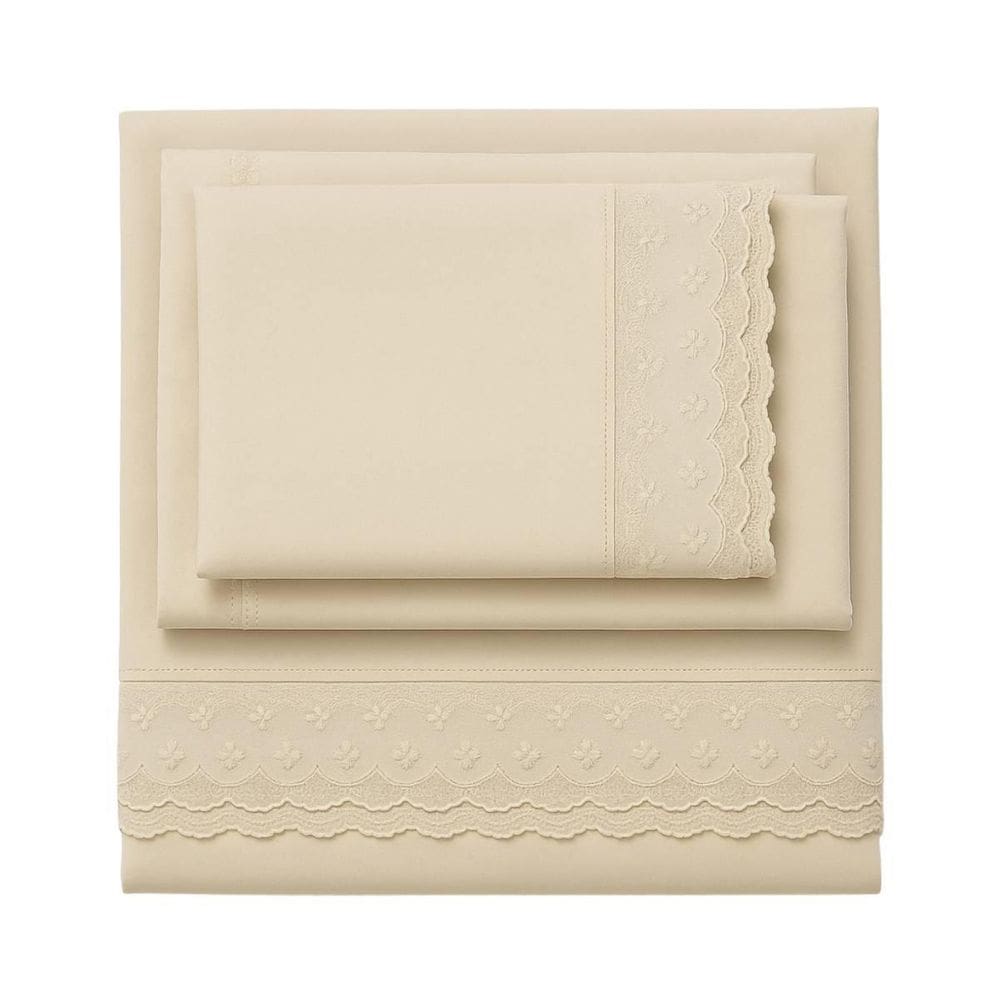 Jogo Cama Queen 4 Peças Bordado Inglês Exclusive - Pérola