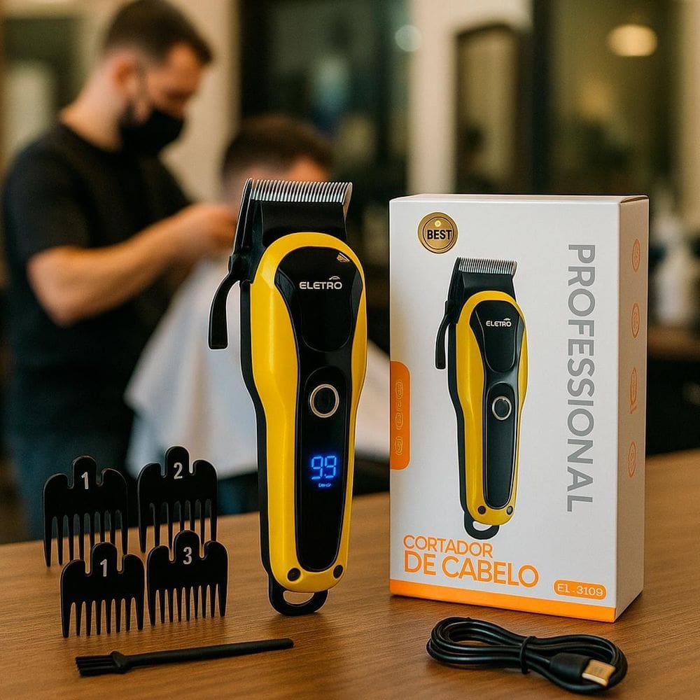 Aparador De Cabelo Silencioso Bivolt Para Barbearia