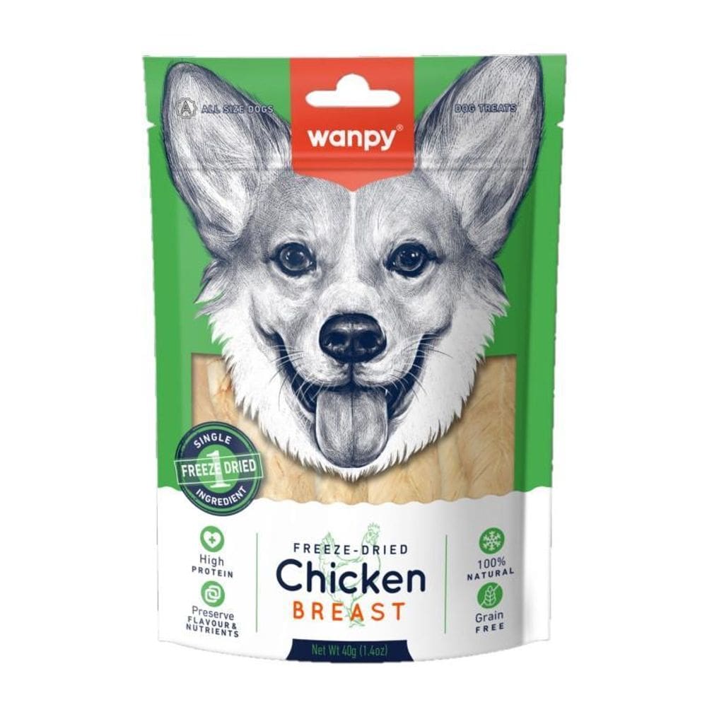 Petisco Para Cães Wanpy Freeze Dried Peito De Frango - 40G