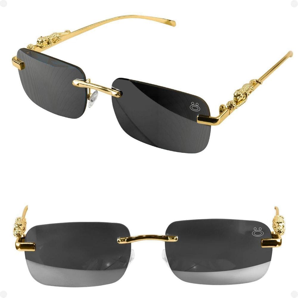 Óculos Sol Banhado Mafia Jaguar Trap Yakuza + Case Moda