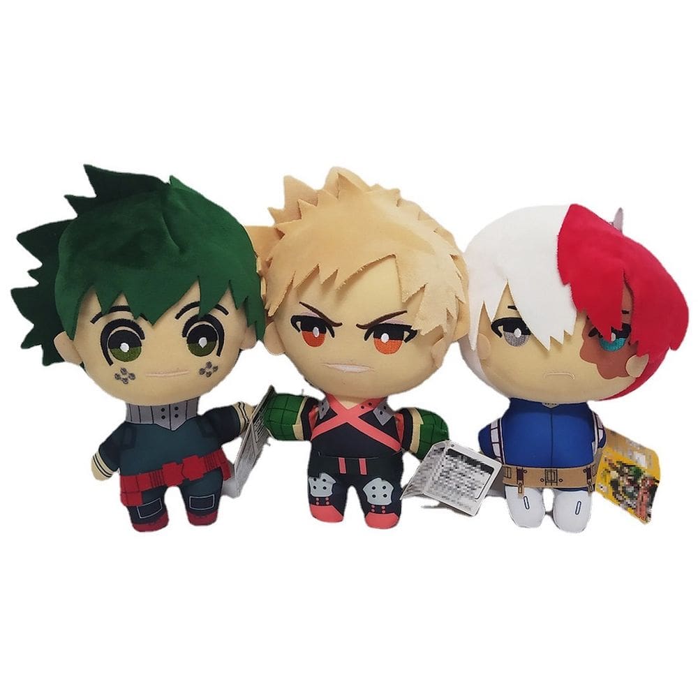 Conjunto de bonecas de pelúcia My Heros Academia 15 cm e 3 peças