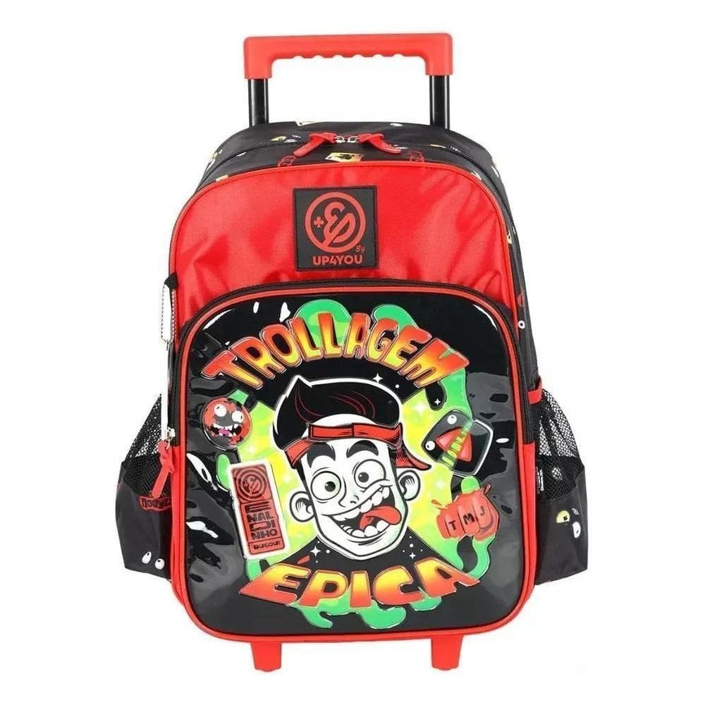 Mochila Escolar Enaldinho Trollagem Épica Rodinhas
