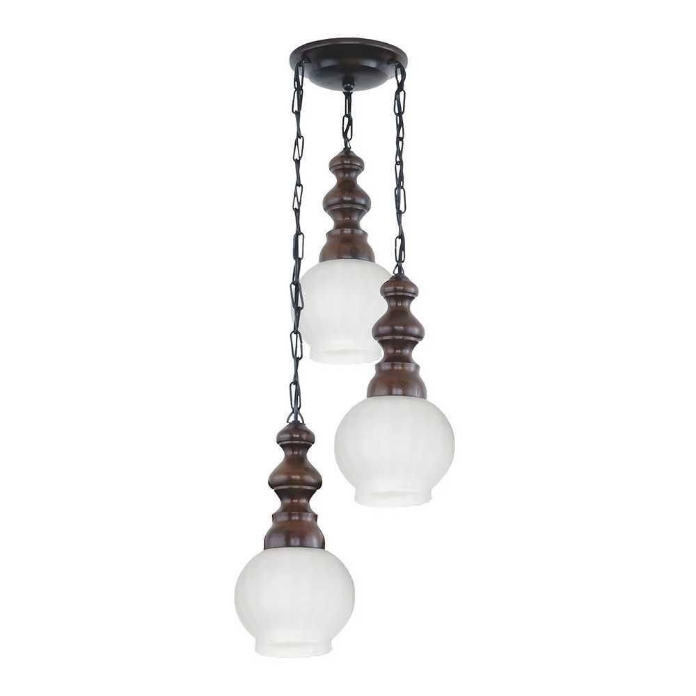 Pendente Rústico Envelhecido 3 Lâmpadas 553E - Luminárias Müller