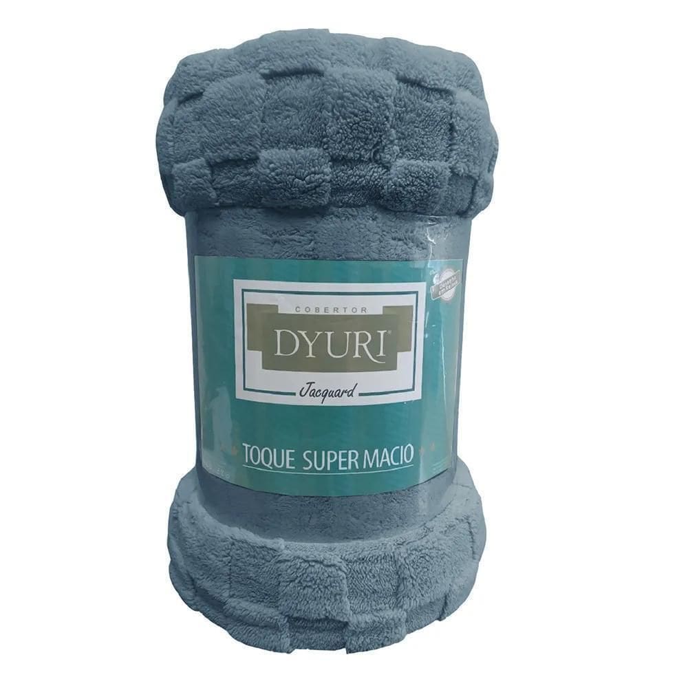 Cobertor De Microfibra Casal Dyuri Square - Jolitex Cinza