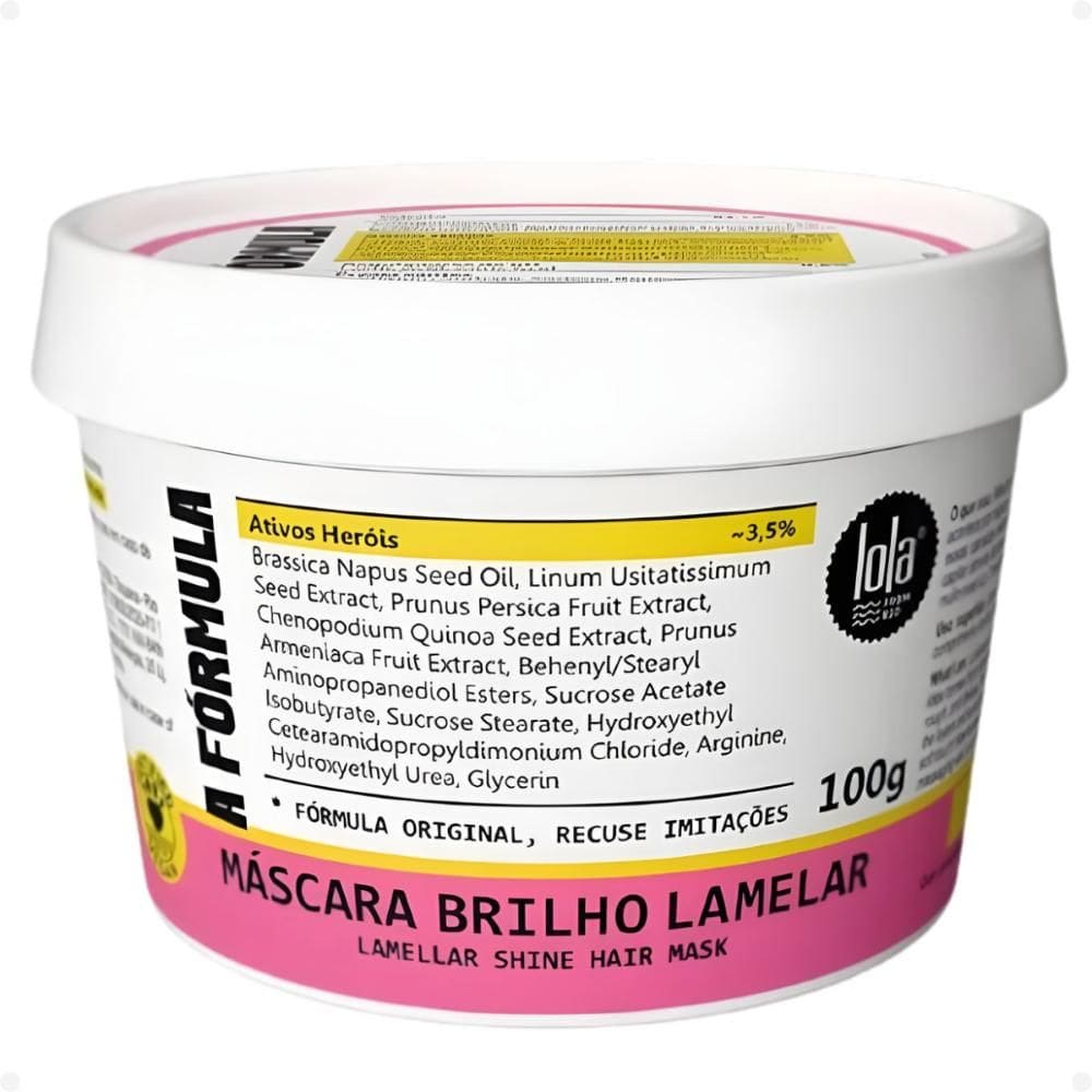 Máscara Capilar Lola Brilho Lamenar A Fórmula 100g