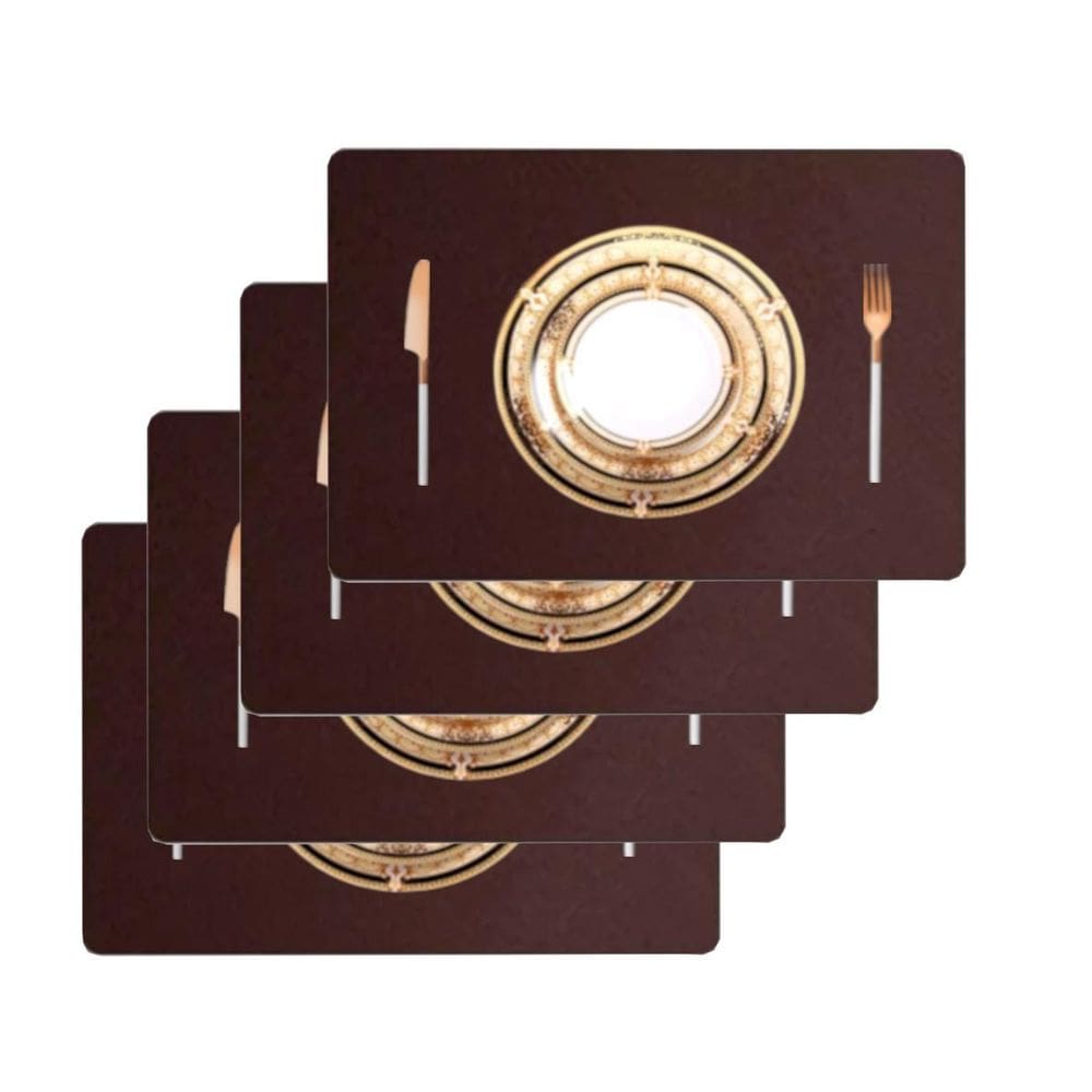 Kit 10 Pçs Jogo Americano Mesa Jantar Sala Restaurante Couro