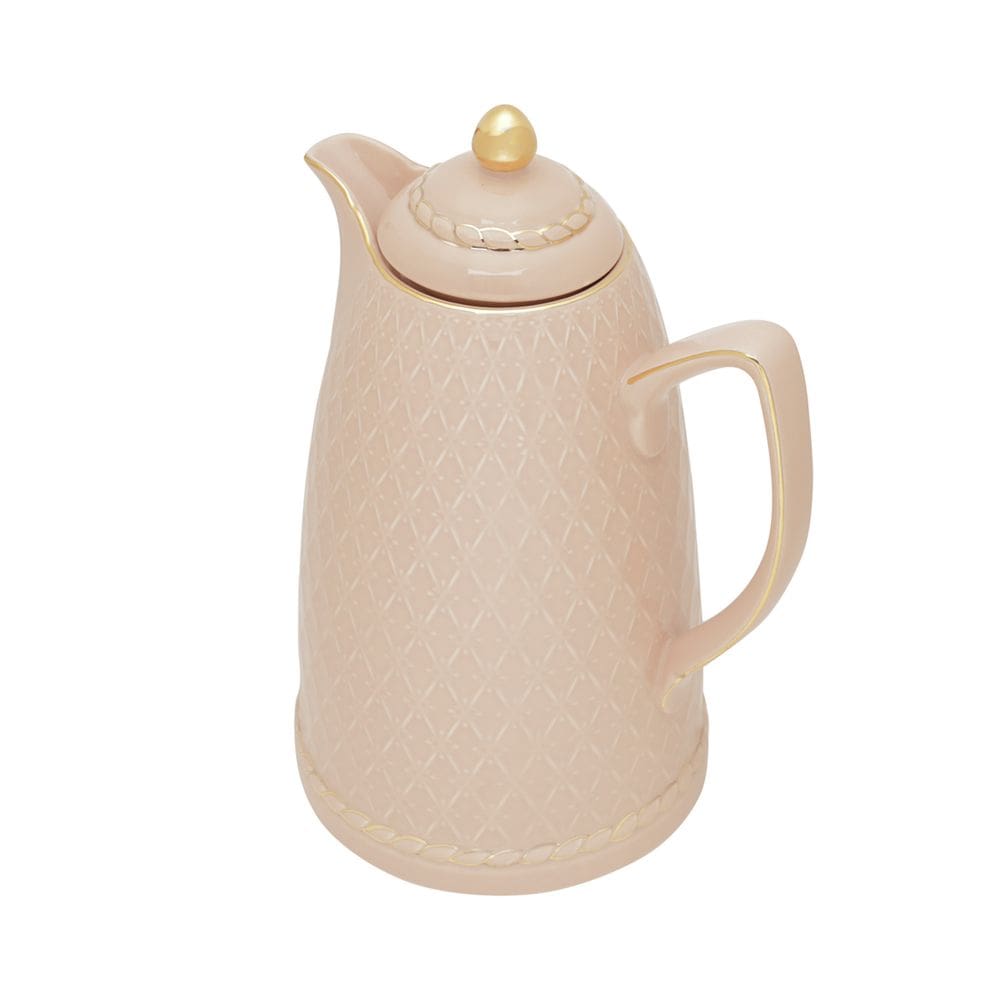 Garrafa Térmica de Porcelana para Café/Chá Renda Rosa 900ml Wolff
