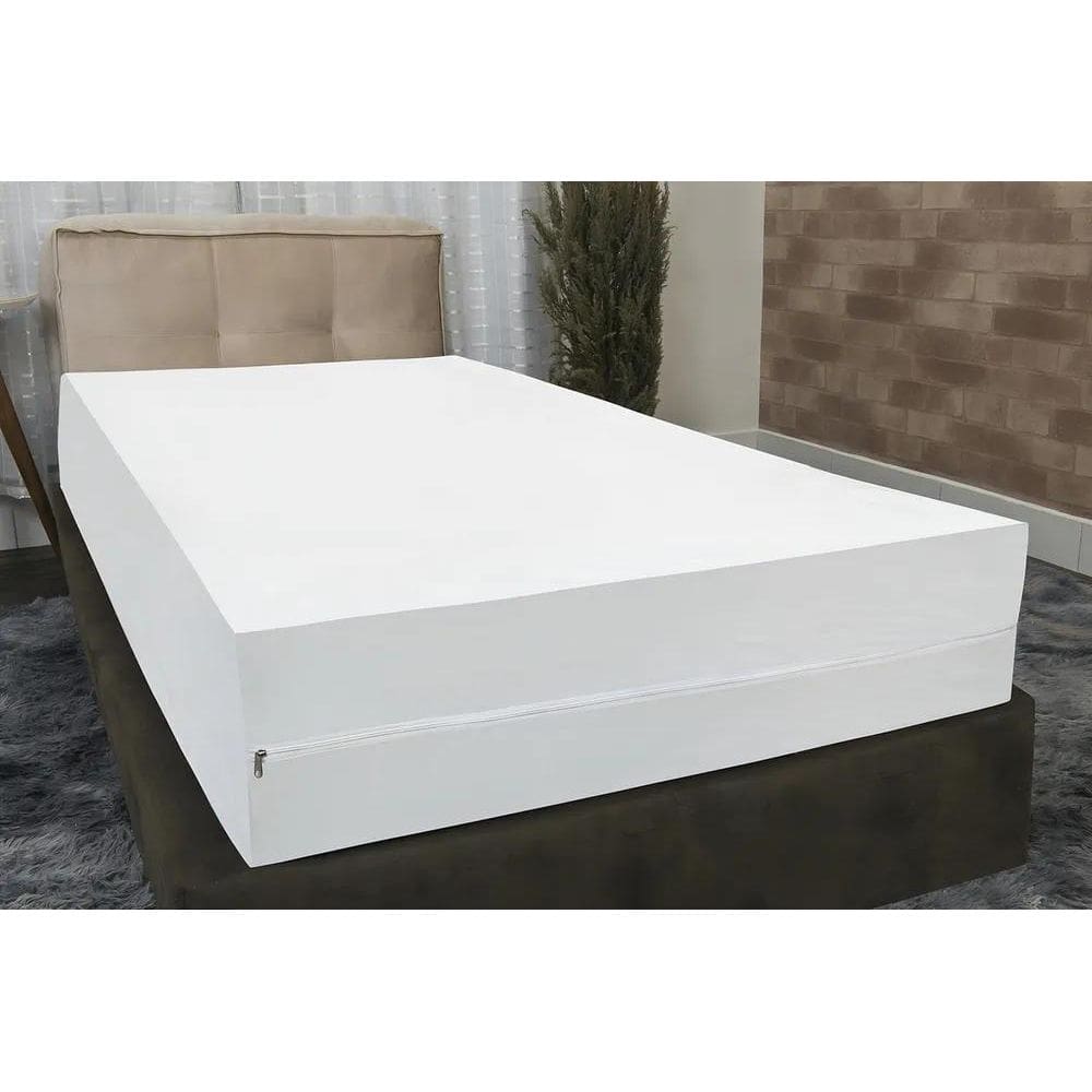 2X Capa Colchão Impermeável Com Zíper Solteiro 1,88X0,88X0,2