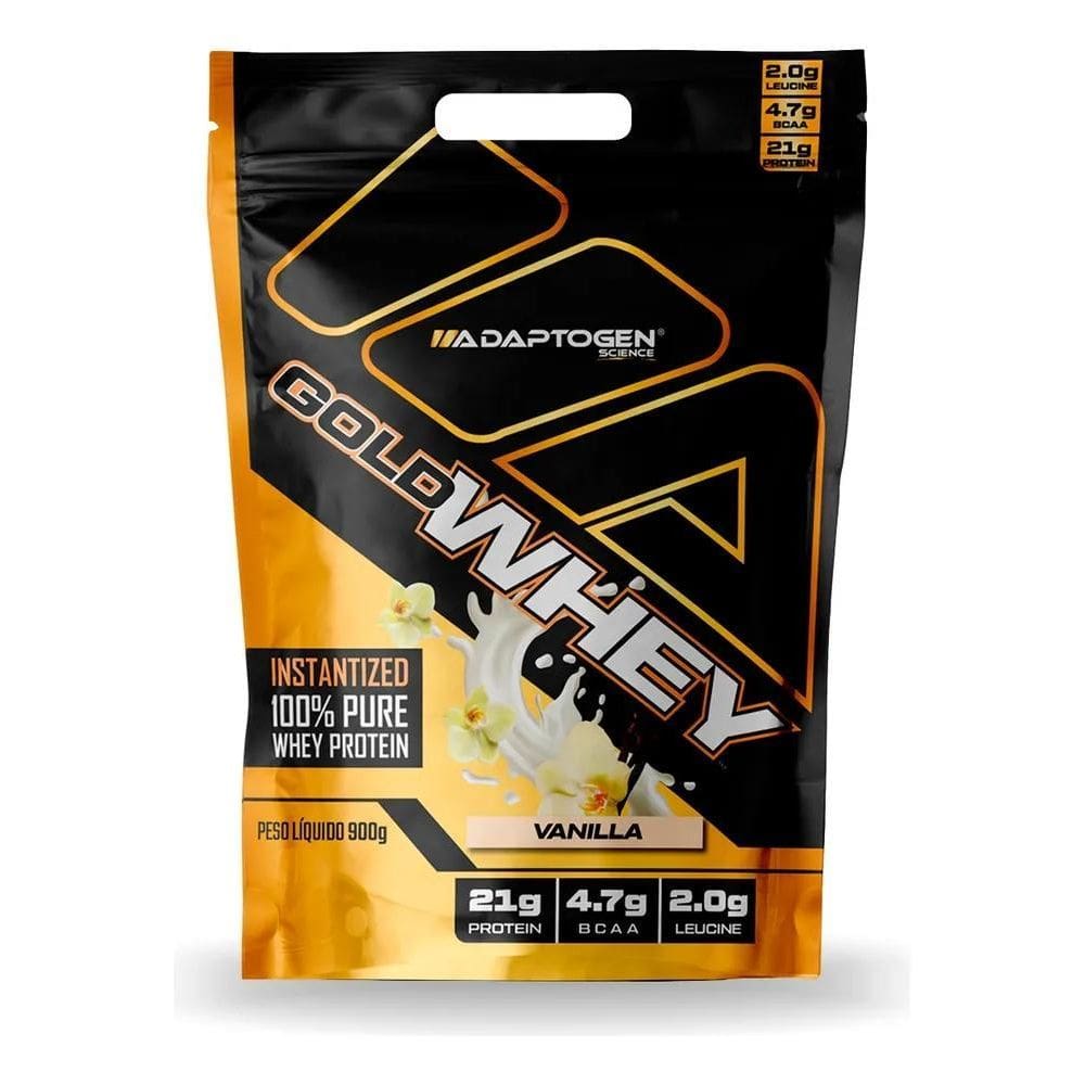 2X 100% Gold Whey Refil Concentrado 900G - Adaptogen Science