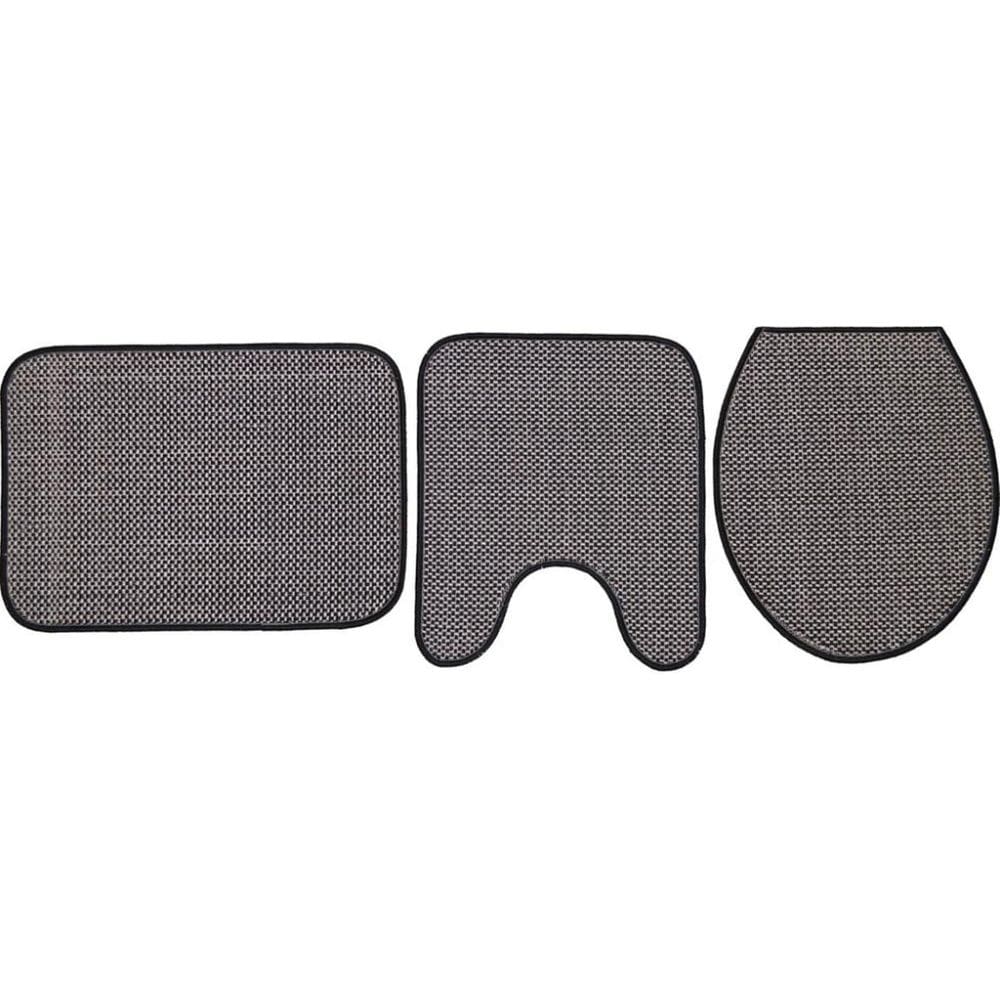 Jogo De Banheiro Artesanal Look Amor Perfeito-B Com 3 Pecas