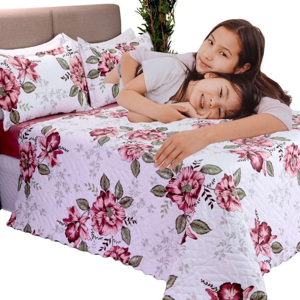 Kit Cobre Leito Queen 3 Peças Dupla Face Bouti Garden