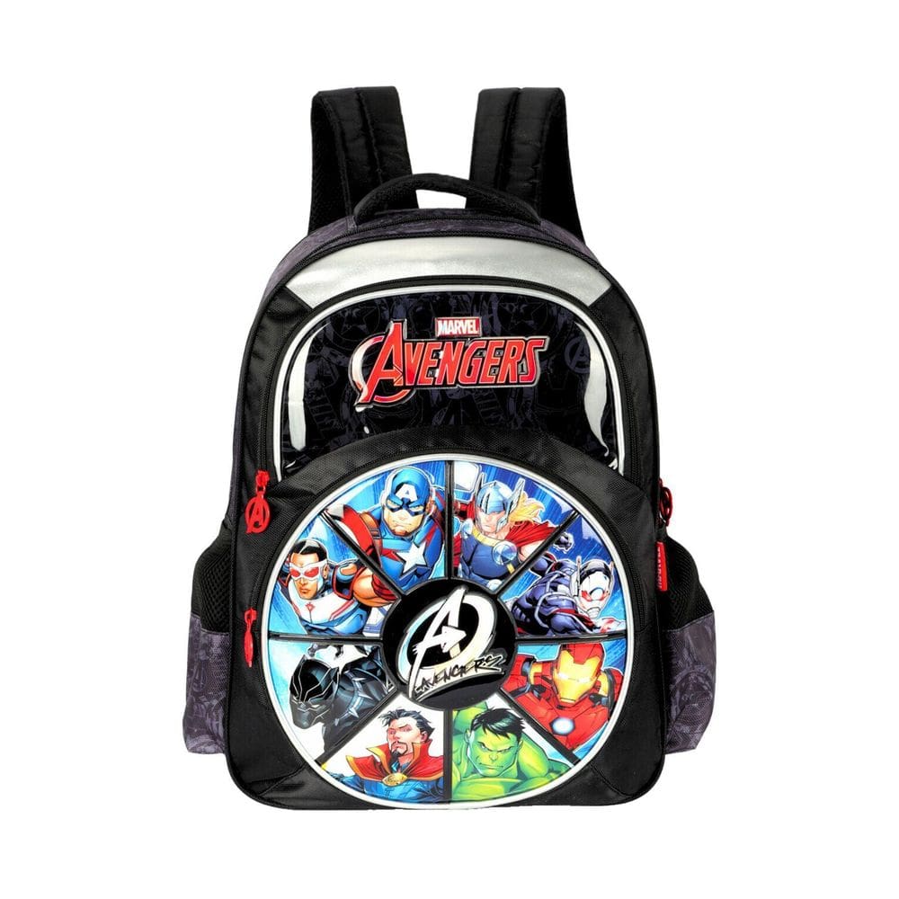 Mochila De Costas Escolar Infantil Avengers  - Preto