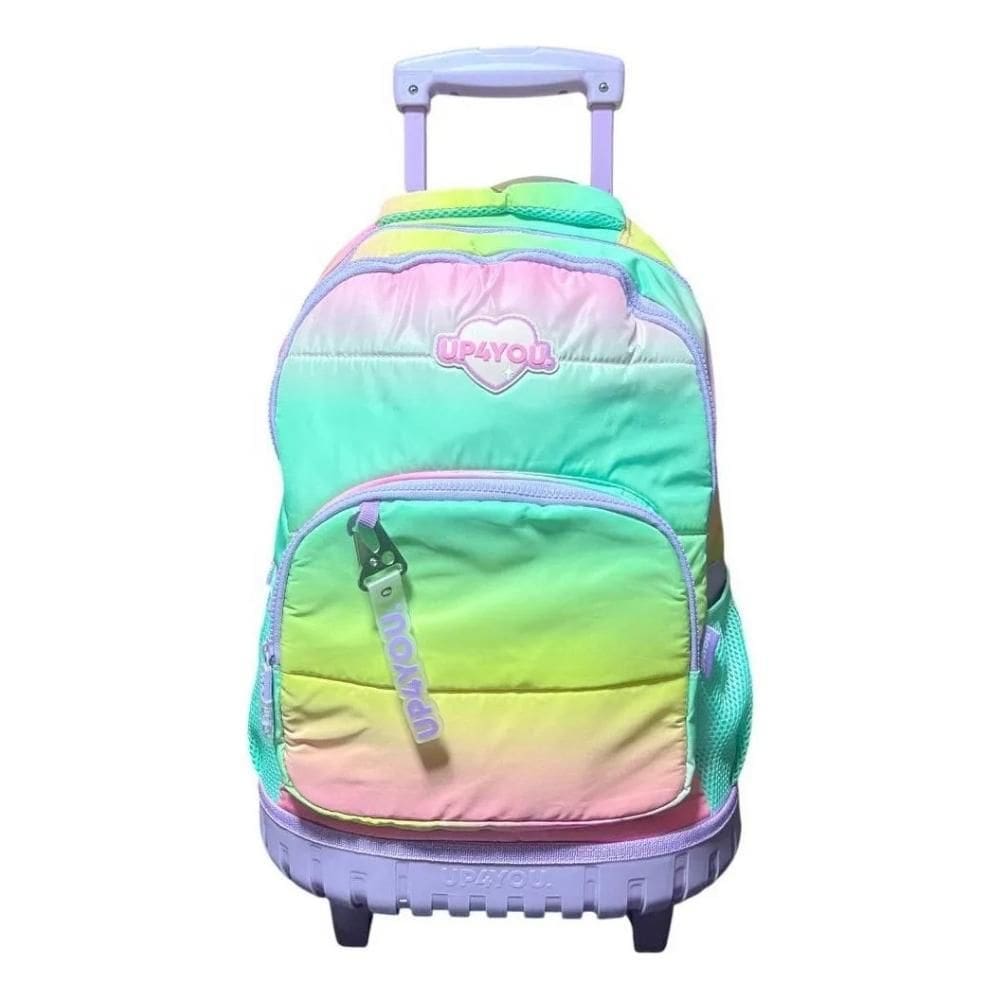 Mochila De Rodinhas G Infantil Matelassê Metalizado Upforyou