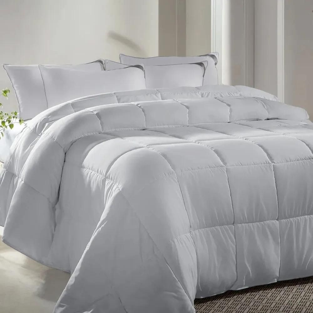 Edredom Solteiro Toque De Pétalas - Kacyumara Prata