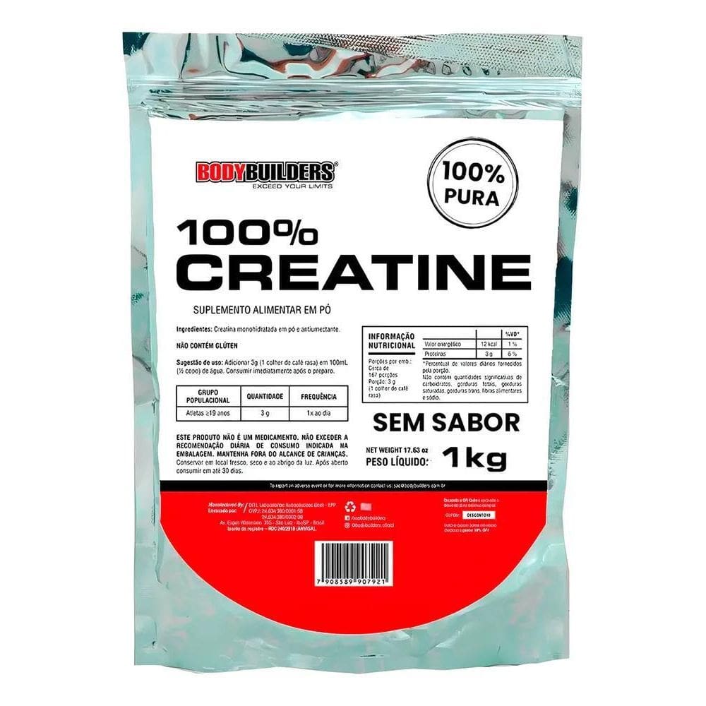 2X 100% Creatina Pura 1Kg Bodybuilders Aprovada Abenutri