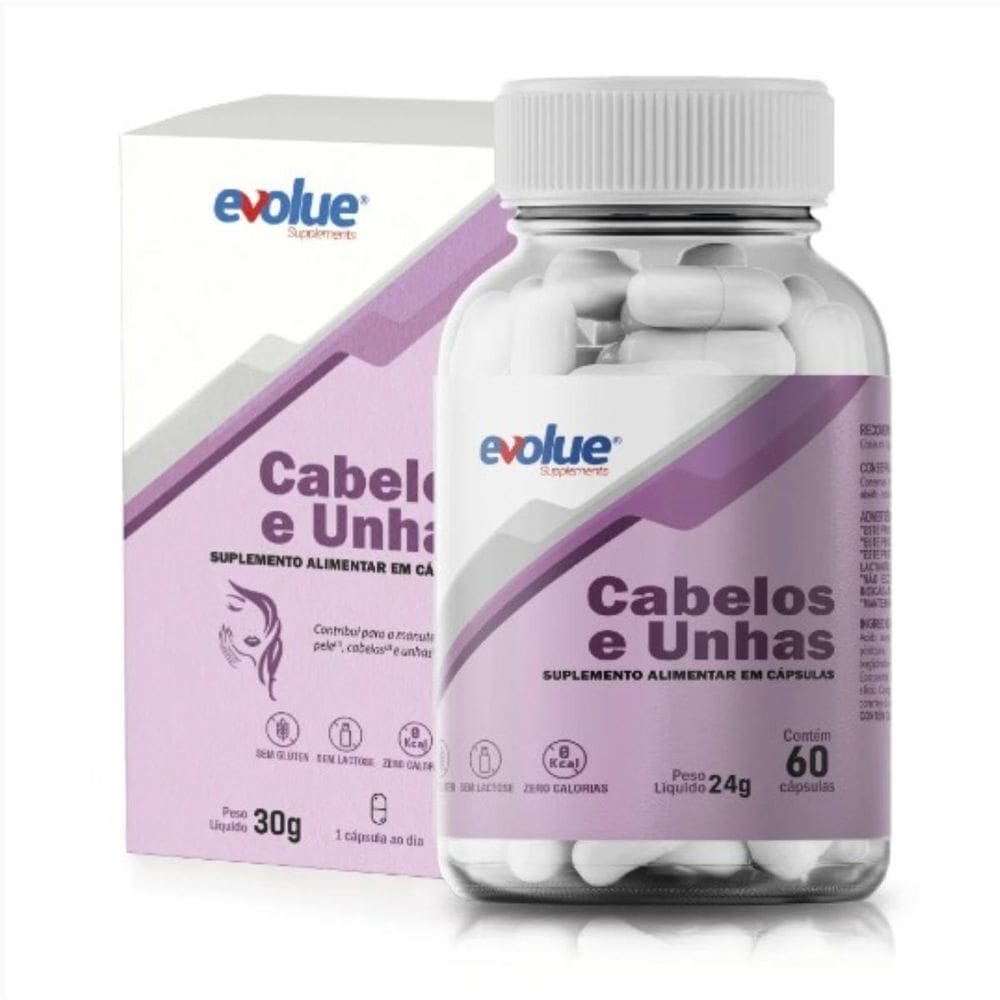 Evolue Cabelos E Unhas Frasco Com 60 Capsulas