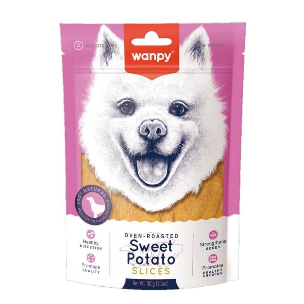 Petisco Cães Wanpy Oven Roasted Fatias De Batata Doce - 100G