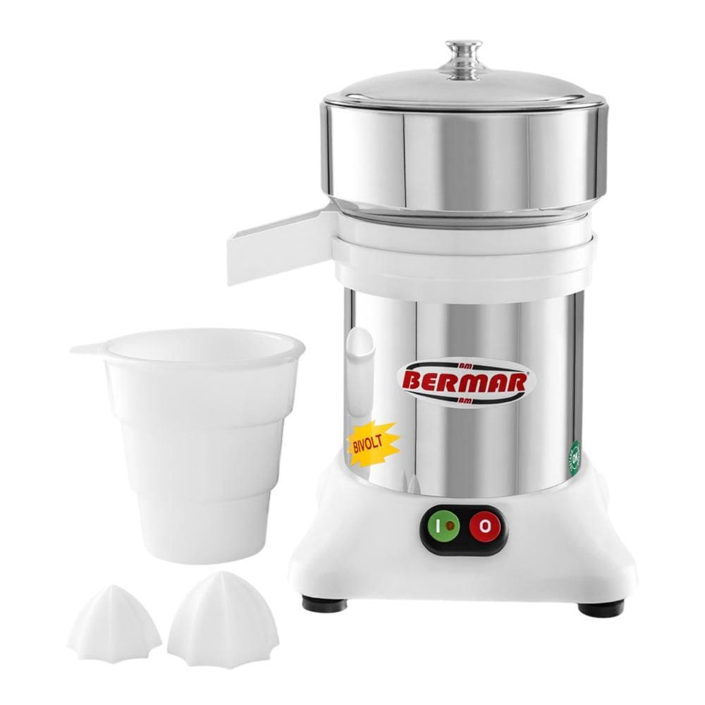Extrator de Suco Bermar Branco Corpo e Câmara em Inox BM-05 Bivolt
