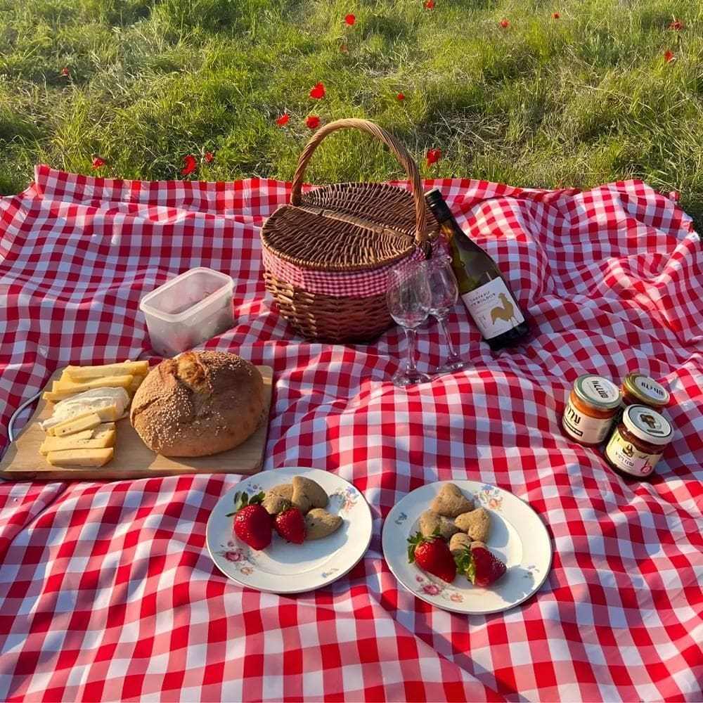 2X Toalha De Mesa Xadrez Retangular 6 Lugares Para Piqueniqu