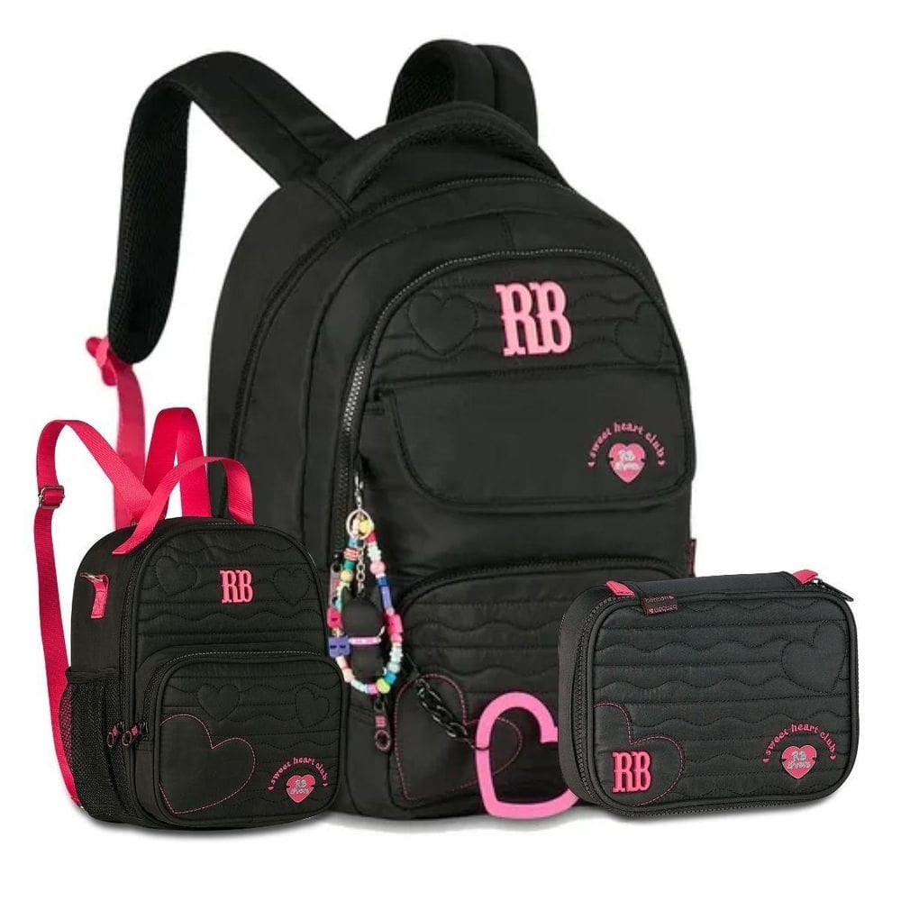 Mochila Rebecca Bonbon Kit E Lancheira Térmica E Estojo Box