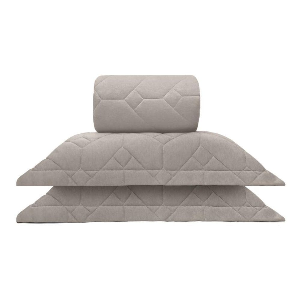 Kit Cobre Leito Casal Malha 100% Bambu Natural Buettner 3Pçs