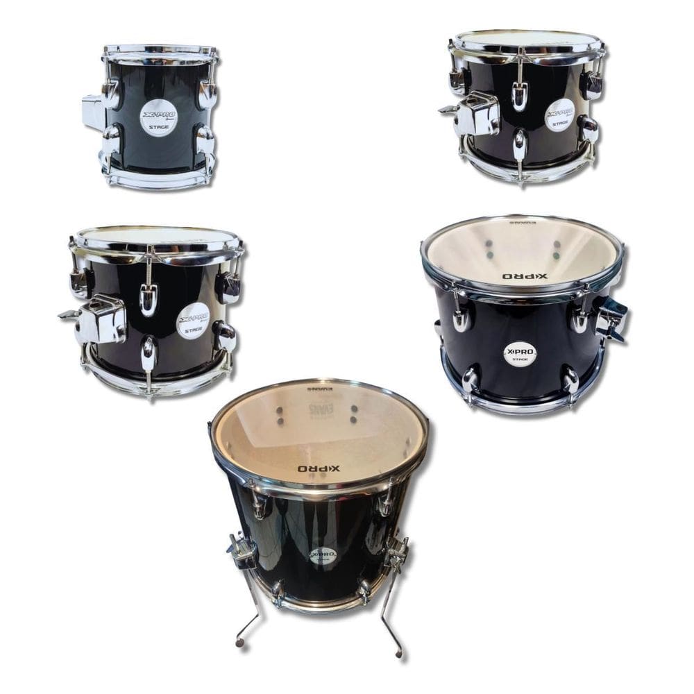 Kit Tom 6 8 10 12 De Bateria Com Caneca + Surdo 14 X-Pro