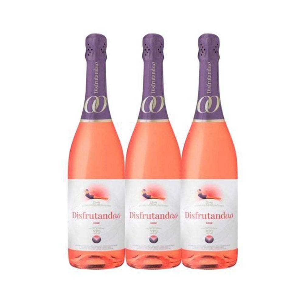 Kit 3 Espumante Sem Álcool Rosé Seco Tempranillo 750Ml