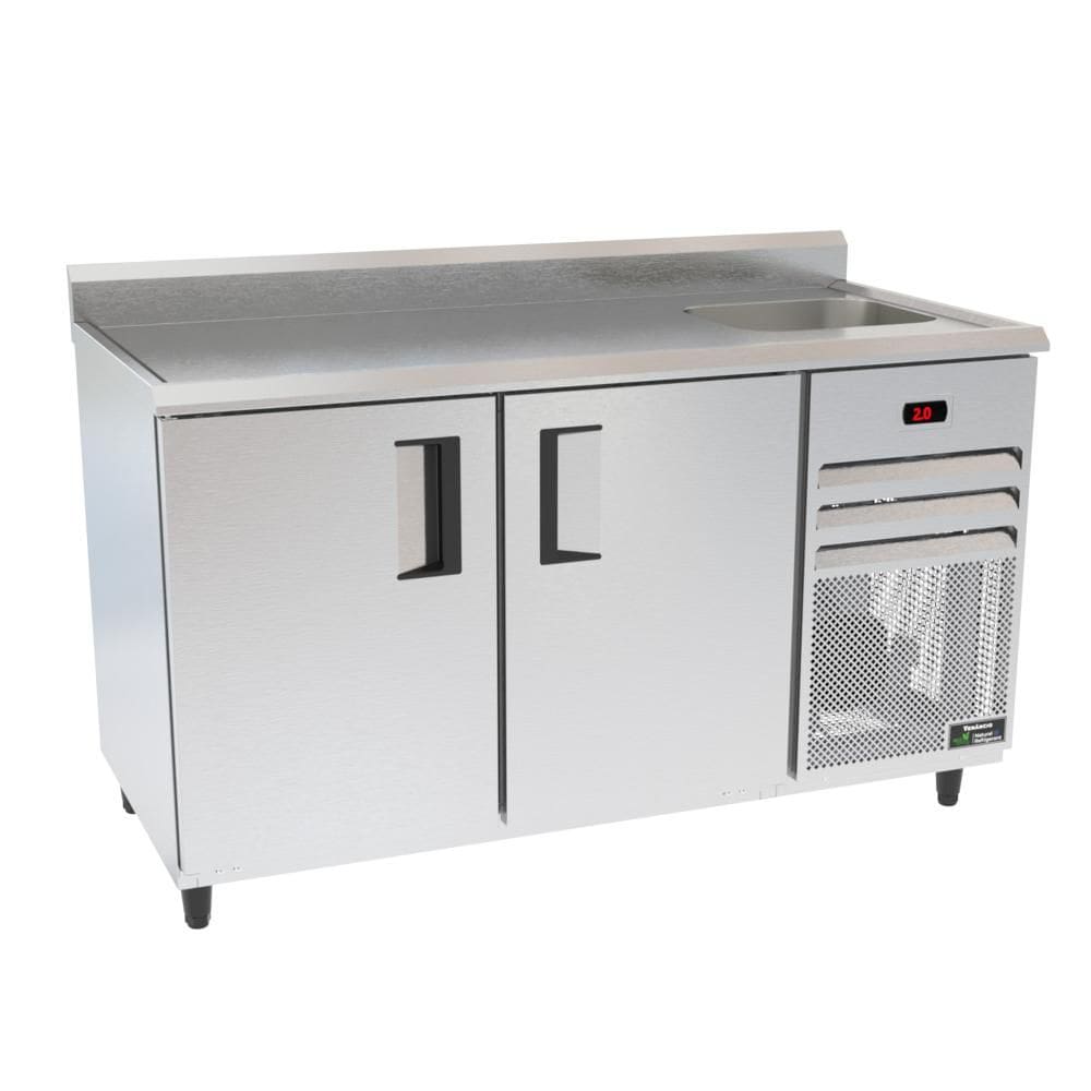 Balcão Refrigerados Venâncio 150cm Inox Borda Espelhada com Cuba 127V VCFRH15-39375