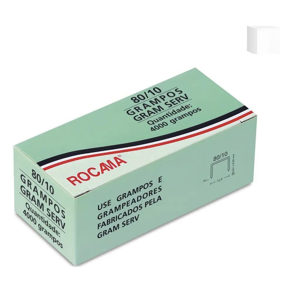 2X Grampo 80/10 Grampeadores Tapeceiros 4000 Unidades Rocama