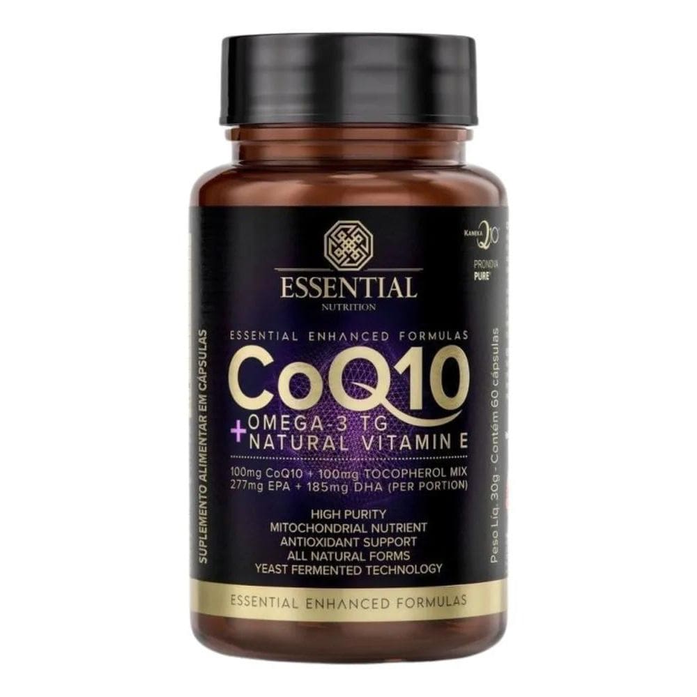 2X Coq10 + Ômega 3Tg + Vitamina E 60 Caps - Essential Nutrit
