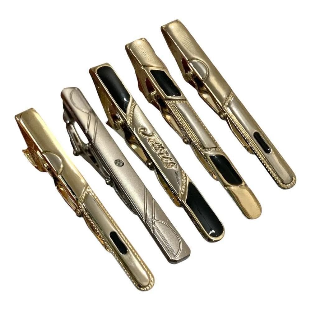 2X 5 Prendedores De Gravata Social