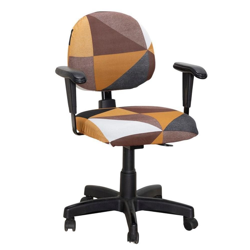 Capa Cadeira Escrítório E Longarina Encosto Assento Malha 2P