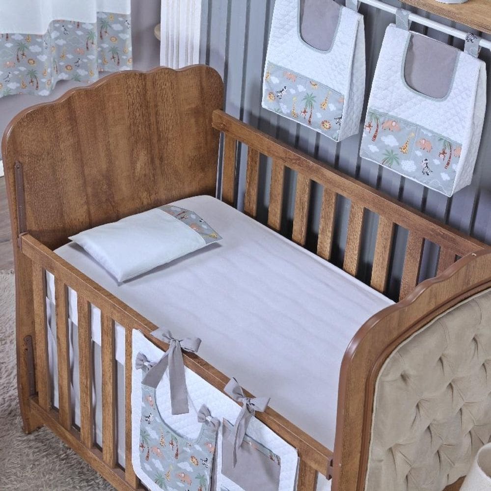 Kit Berço Lençol + Fronha Percal Algodão Menino Menina 2