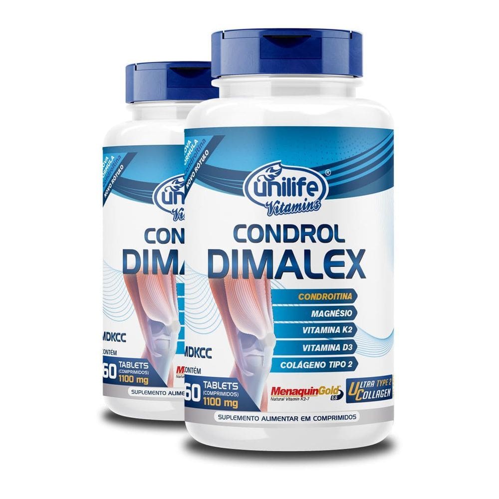 Kit 2 Condrol Dimalex 1100Mg Unilife 60 Comprimidos