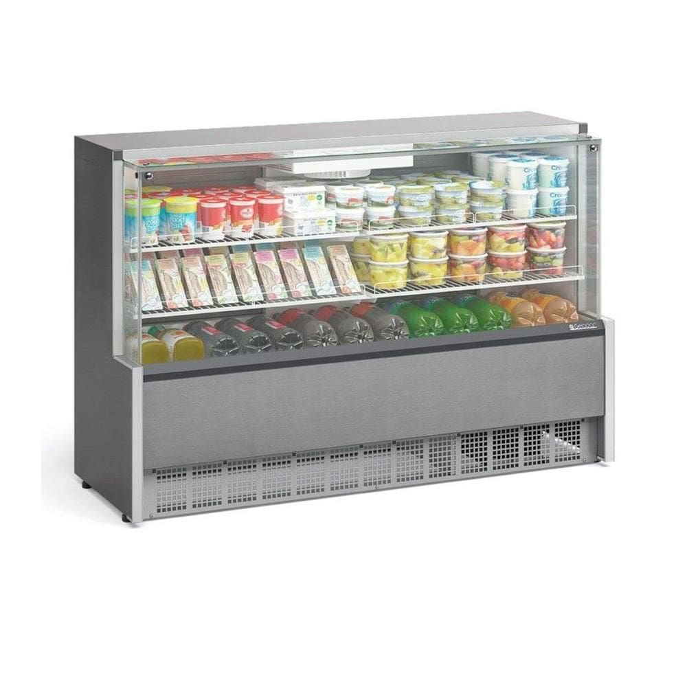 Vitrine Refrigerada Ar Forçado Gelopar175 cm Inox 127V GPFA-175R