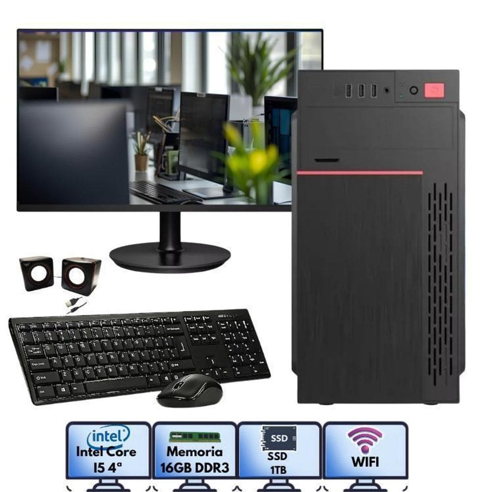 Pc Basico Completo Home Office I5 4 16Gb 1Tb Win11 Wifi