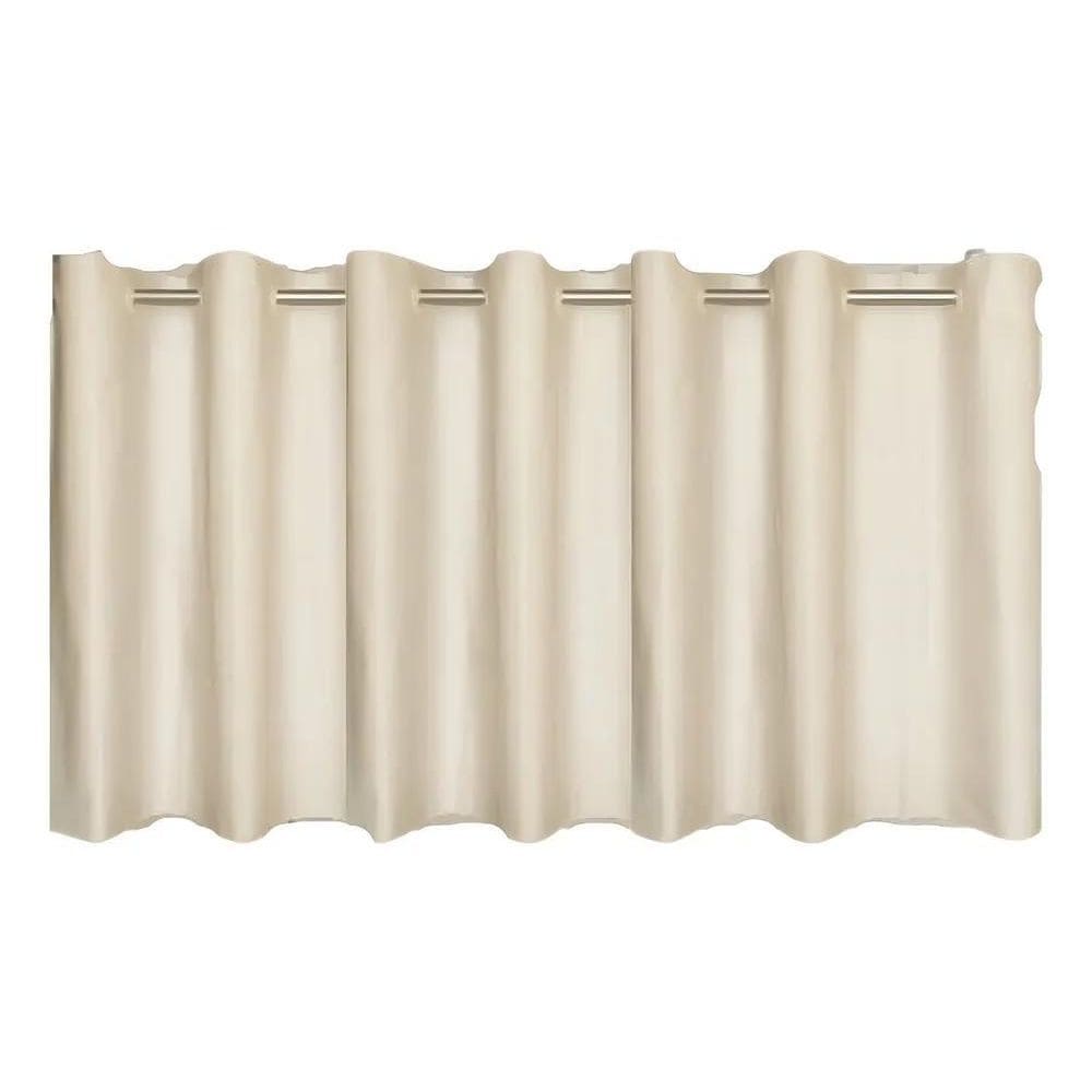 2X Cortina Para Pia De Cozinha/ Balcão Blackout Preta 1,40X0