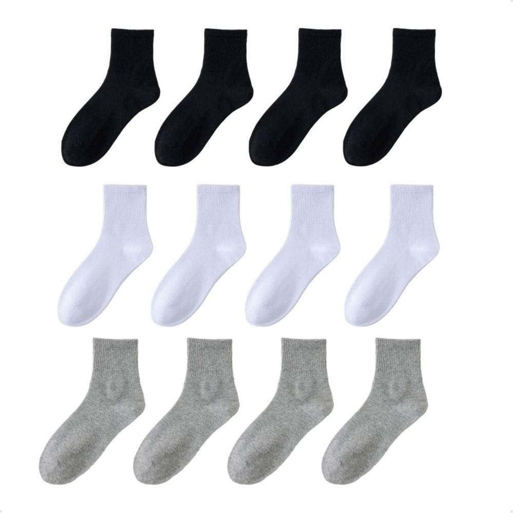 Kit 12 Pares De Meias Cano Médio - Tamanho 38-44